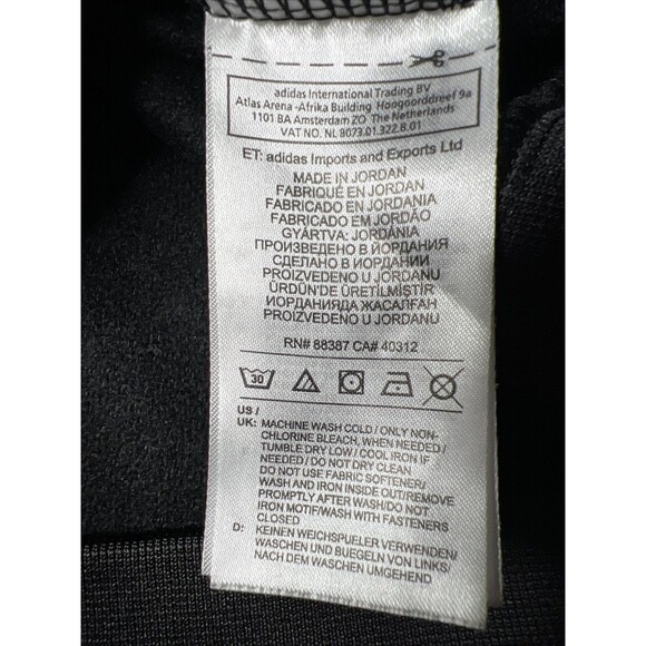 Adidas Men's Essentials Three Stripe Warm Up Track Jacket Mens Large Black - Picture 6 of 9